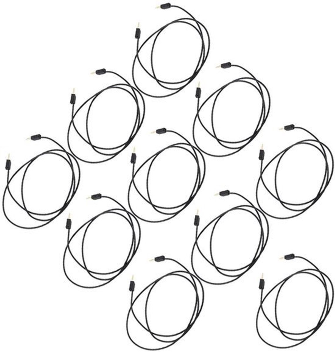 10 Set Banaan Plug Testsnoer Messing PVC Elektrische Testdraad Kabel voor Multimeter 2 Mm Voertuigdiagnostiek Testgebruik - 2 M (Zwart)