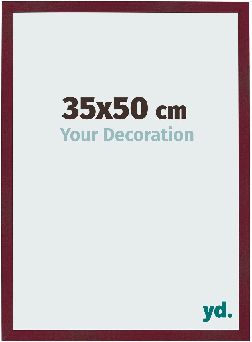 Your Decoration - Fotolijst 35x50 cm - MDF - Wijnrood Geveegd - Bologna