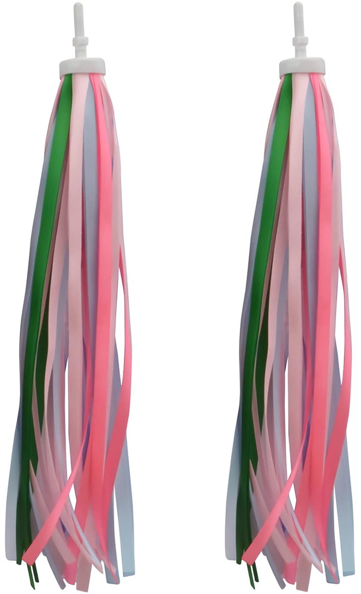 SnelShoppen - Fietstreamers voor Kinderen - Kleurrijke Handvat Fringes - 1 Paar (2 Stuks) - 25 cm - Decoratieve Tassels voor Fiets en Scooter - Perfec