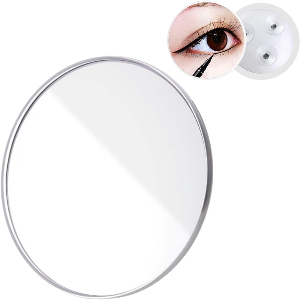 SnelShoppen - 20x Vergrotende Spiegel met Zuignappen (15 cm Rond) - Ideaal voor Precisie Make-up, Blackheads en Schoonheidsfouten - Perfect voor Badka