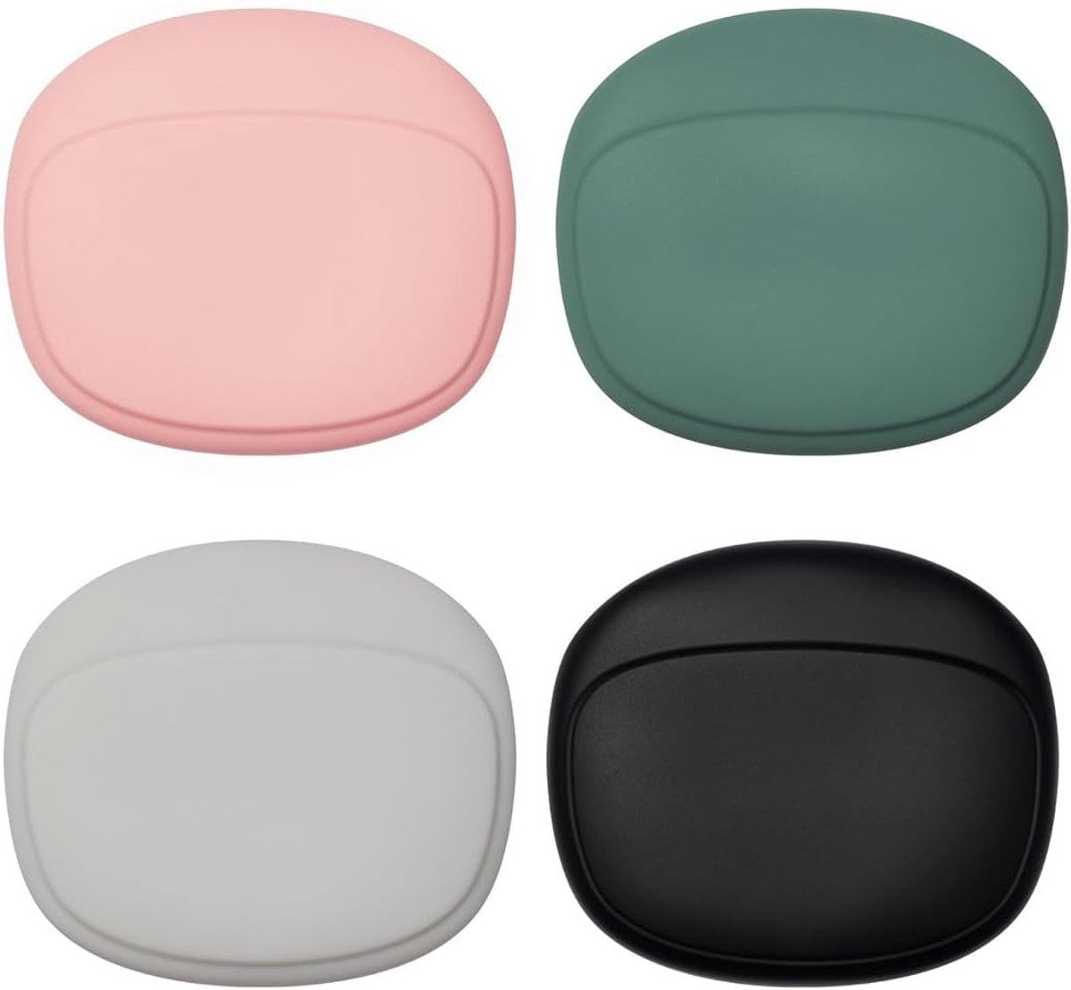 SnelShoppen - 4 Silicone Mini Tassen voor Hoofdtelefoons, Oordopjes en Kabels, Opbergset met Organizer, Zacht Siliconen, Flexibel en Ruim, Ideaal voor
