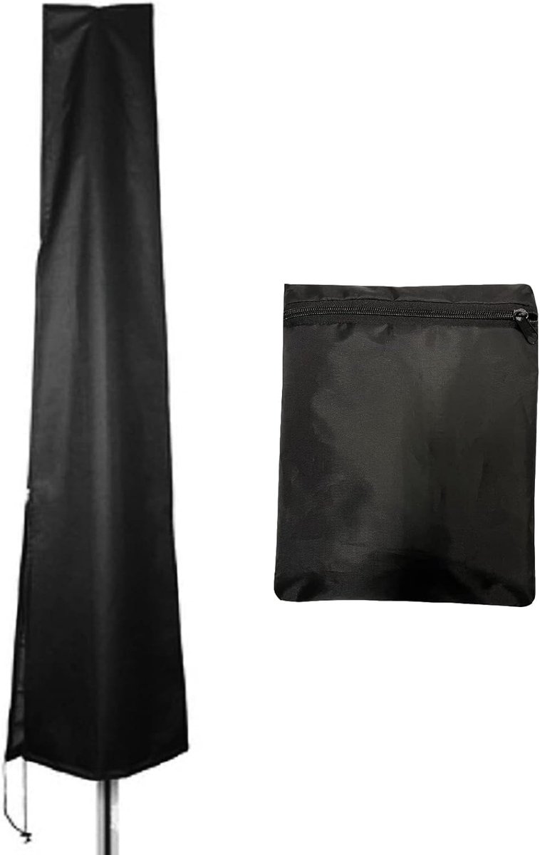 SnelShoppen - Parasol Cover Waterproof - Grote Beschermhoes voor Parasol met Rits en Verstelbare Trekkoord - UV-bestendig Oxford Stof 190 x 30 x 50 cm