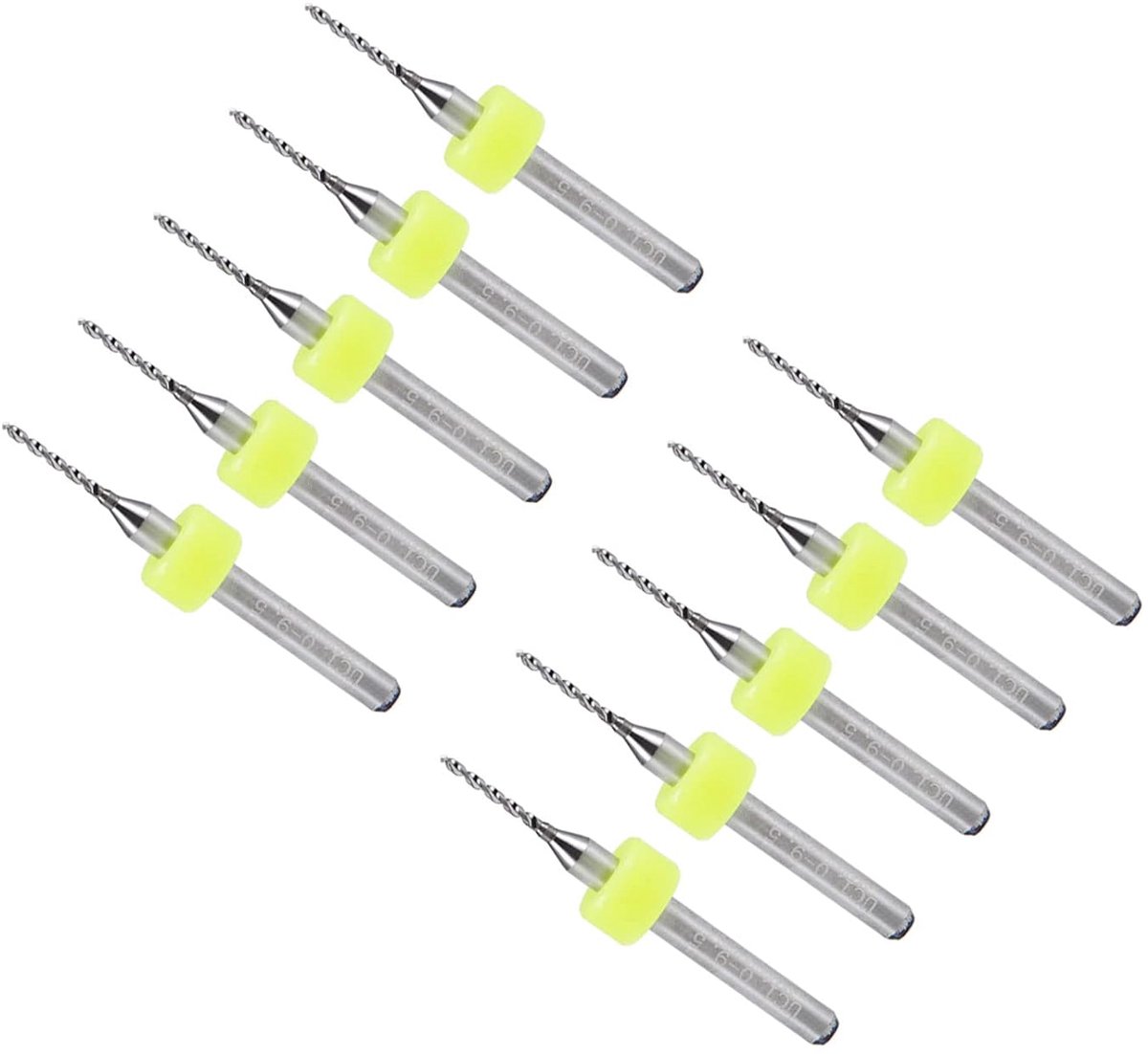 SnelShoppen - 10x 1mm PCB Boorbits van Tungsten Carbide voor Precisieboren in Metaal, Kunststoffen, Amber, Bijoux en Meer