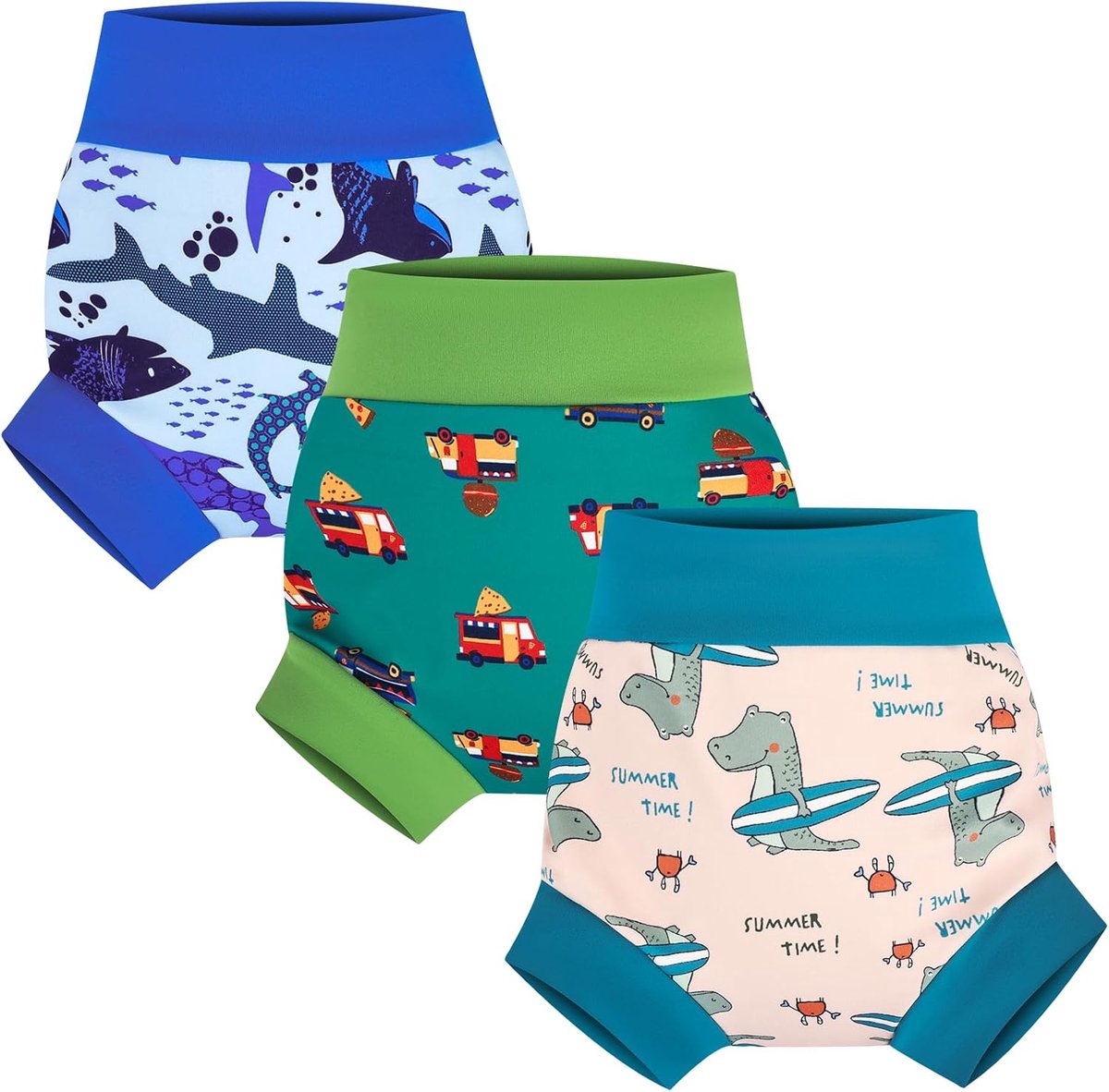SnelShoppen - Herbruikbare Zwemluiers voor Baby's en Peuters - 3 Packs - Ideaal voor Jongens en Meisjes - Comfortabel en Veilig - Verschillende Maten