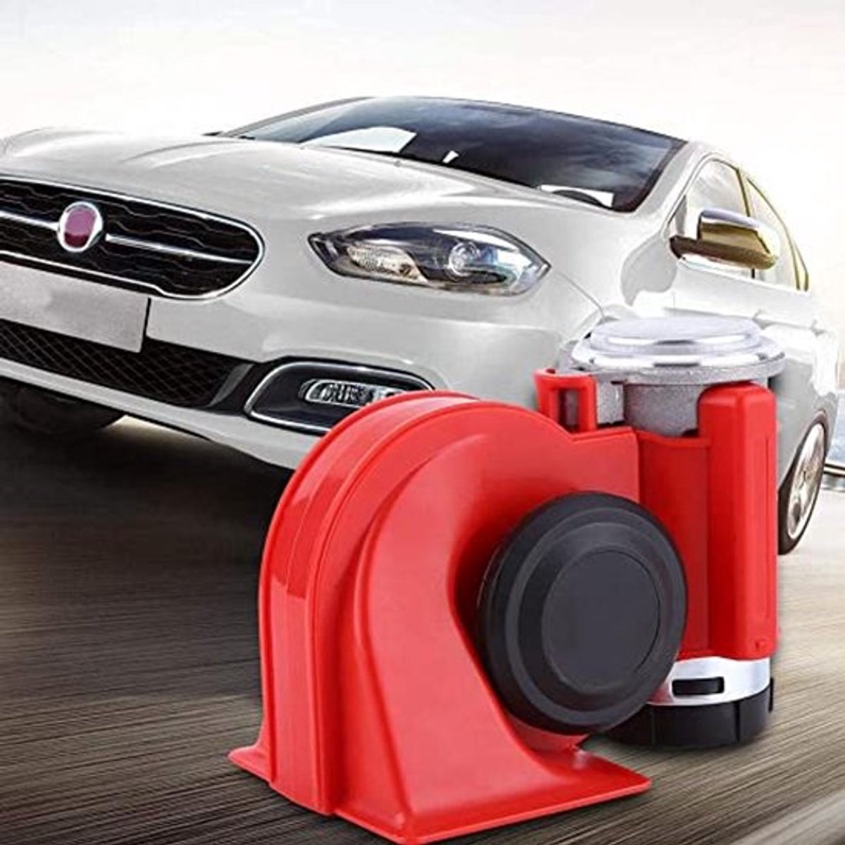 Auto-luchthoorn, 12 V, dubbele toon, Super Loud Snail elektrische sirene voor elke auto, vrachtwagen, SUV, boot, motorfiets, bus