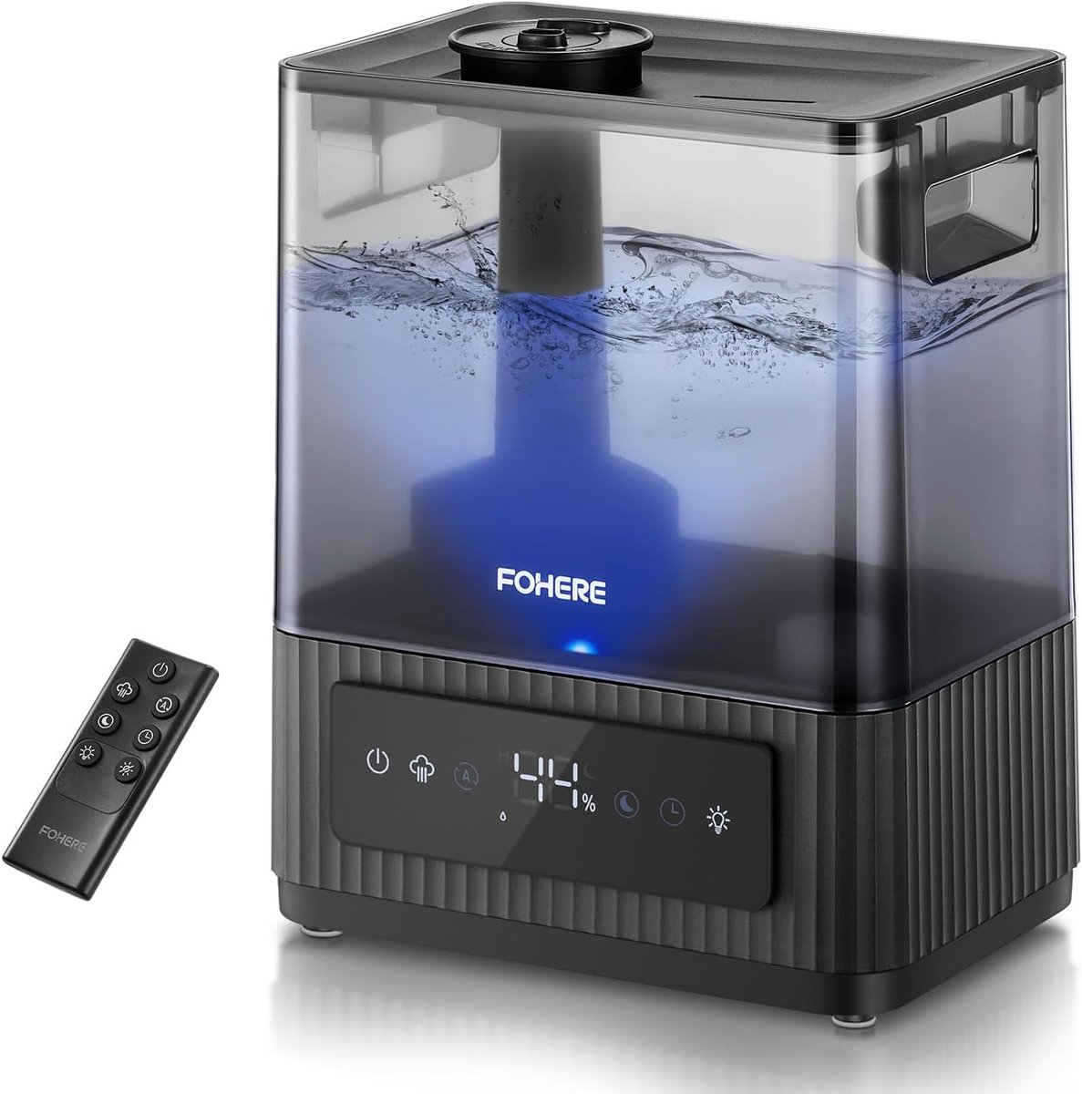 SnelShoppen - Large Room Humidifier 6L Koude Mist Stille Luchtbevochtiger voor Kinderkamer, Slaapkamer, Planten, 750 ml/h, 60 Uur Werkduur, Aroma Diff