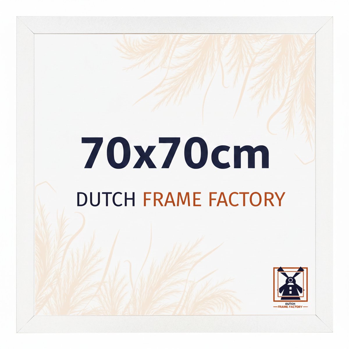 Fotolijst 70x70 cm - MDF - Wit Hoogglans - Benno