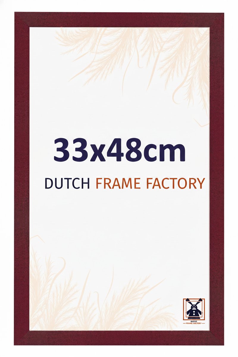 Fotolijst 33x48 cm - MDF - Wijnrood Geveegd - Benno