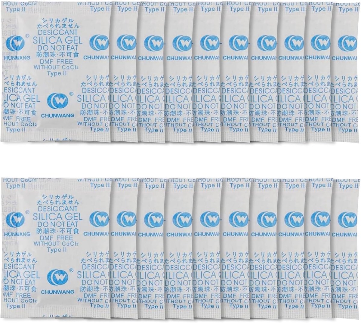 SnelShoppen - 20g x 20 Stuks Silica Gel Pouches - Herbruikbare Vochtabsorberende Desiccantzakjes voor Kleding, Schoenen, Leeropslag - Effectieve Vocht