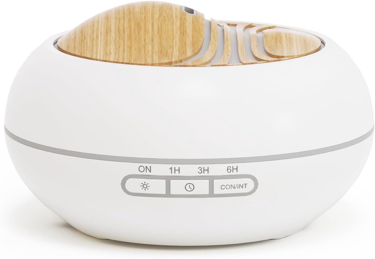 SnelShoppen - Ultrasone Luchtbevochtiger 400 ml, Aroma Diffuser met 7 Kleuren LED, 4 Timers, Stille Verstuiver voor Slaapkamer, Kantoor en Feest