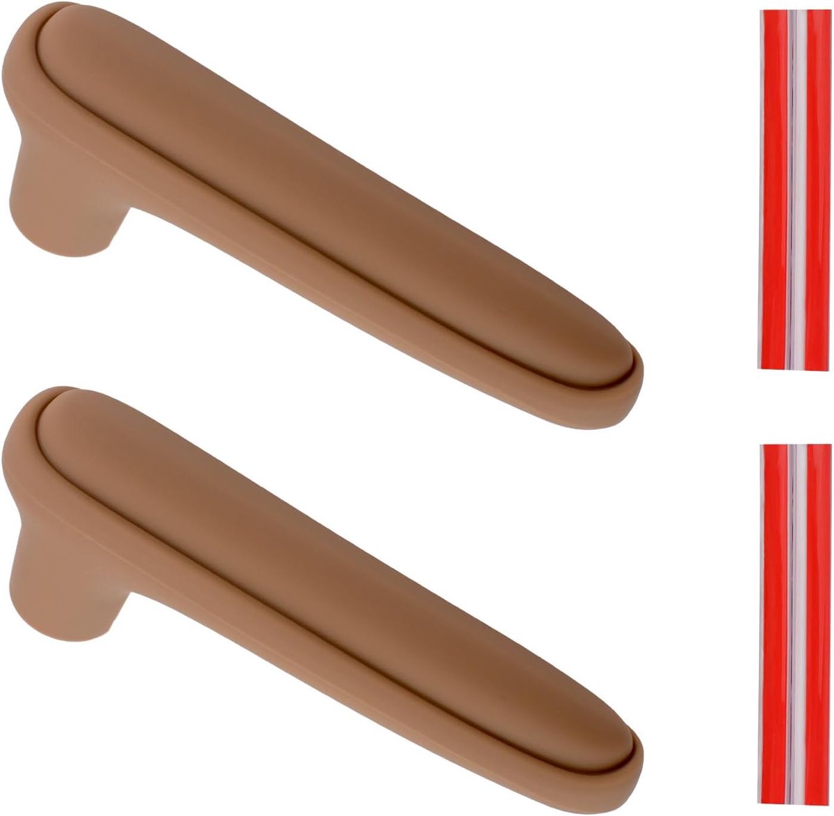 SnelShoppen - 2 Pack Deurknop Covers - Dikke Siliconen Deurhandgreep Beschermers - Veiligheid Anti-Statisch voor Vierkante Deurgrepen - Zwart