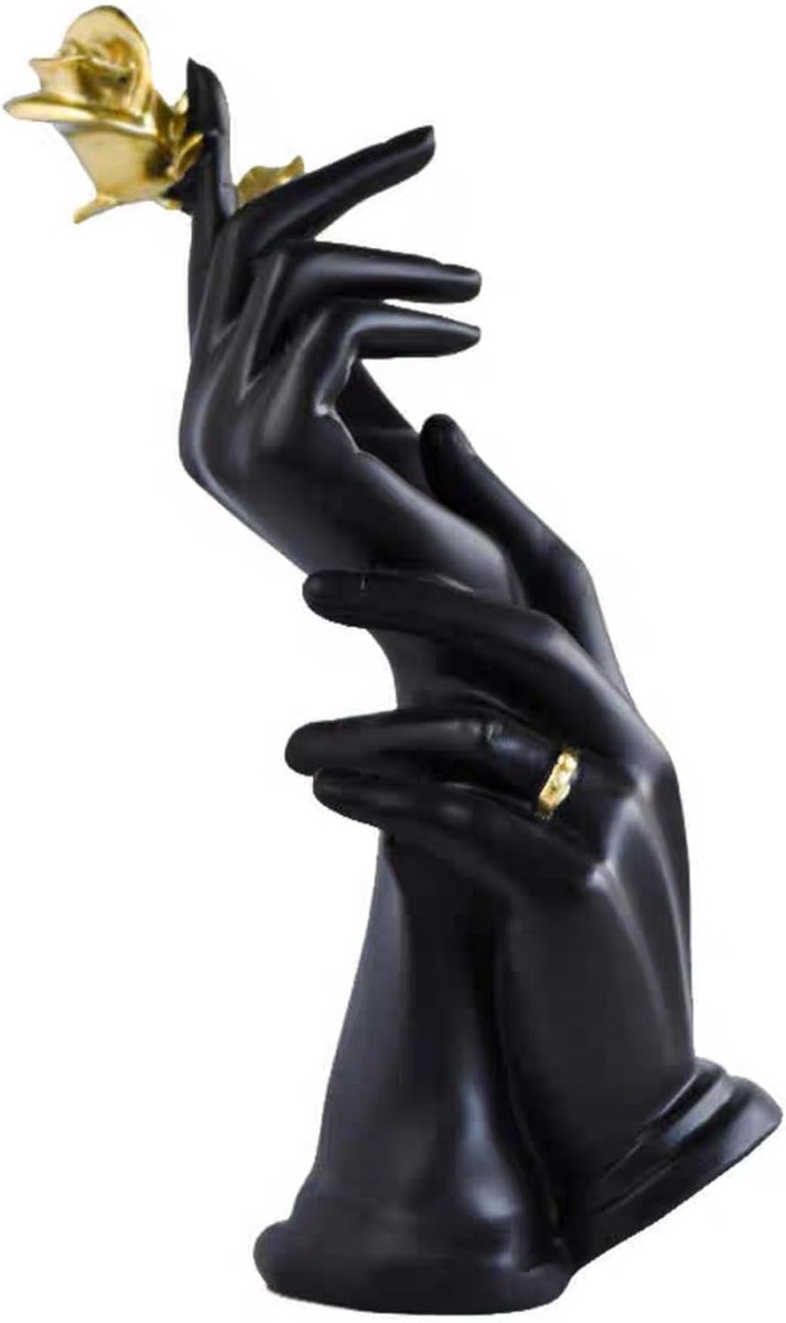 SnelShoppen - Abstracte Gebarenbeelden en Sculpturen, Woondecoratie in Zwart, Hoogwaardig Hars, Perfect voor Bruiloft, Bureau, Slaapkamer, Keuken en K