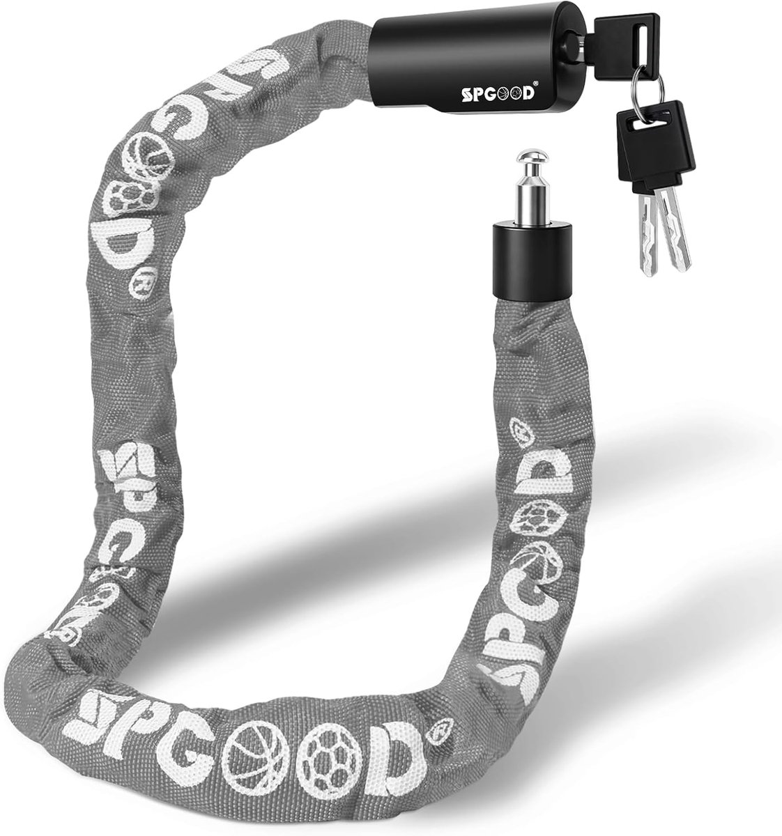 SnelShoppen - Fietsslot 90 cm met 6 mm Stalen Ketting, Waterdichte Afdekking, Anti-Diefstal, Hoge Veiligheid, Kettingslot voor Fiets, E-bike, Motorfie
