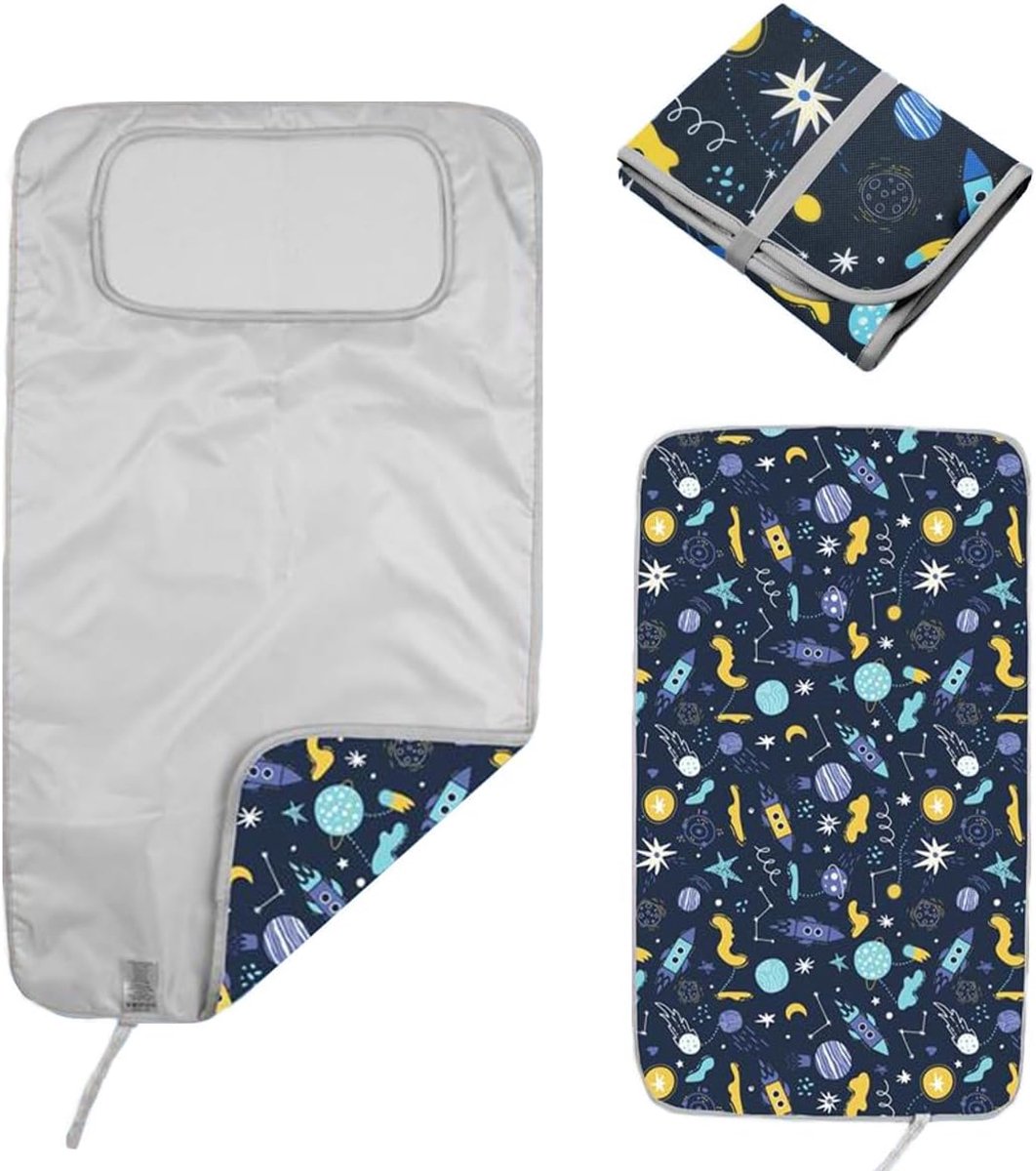 SnelShoppen - Waterdichte Luiertas 40x70 cm met Draagbare Verschoonmat - Herbruikbare Baby Verschoonpad - Machinewasbaar - Perfect voor Wandelen, Rest