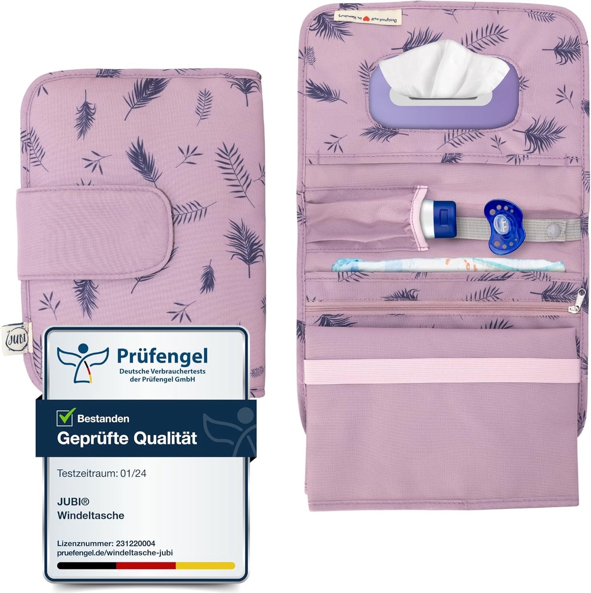 SnelShoppen - Kleine Luiertas met Verschoonkussen - Waterdichte Baby Organizer voor onderweg - Roze - Compact en Vouwbaar - Ideaal voor Jongens en Mei