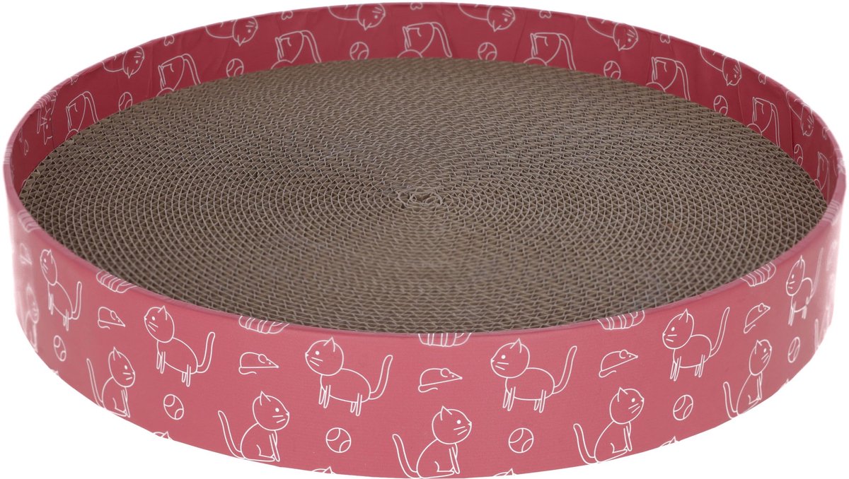 Pet Kattenkrabbed Circle van karton, roze, Ø 34 cm