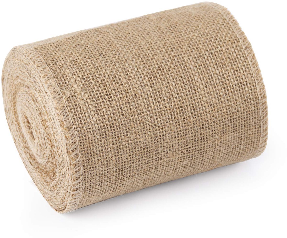 Jute canvas - Rustiek lint voor decoratie van doe-het-zelf handwerk, 10 meter