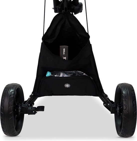 Golf Push Trolley - 3-wiels Trolley - Golfen Ondersteunen - Inklapbaar Mechanisme - 6.8 kg - Zwart-Rood van GOLF — afbeelding 2