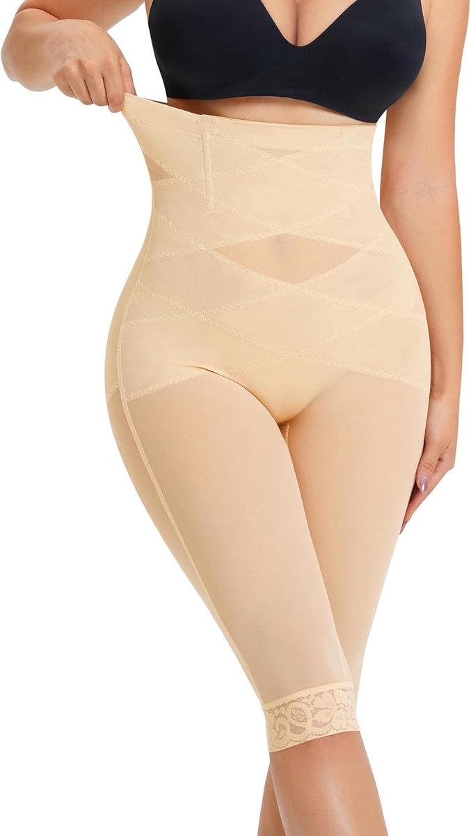 Compressiekousen voor dames, platte buik, compressie-onderbroek, vormend ondergoed, buik, hoge taille, onzichtbare body shaper na de geboorte, naadloos