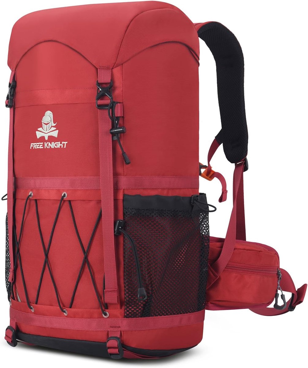 SnelShoppen - 40L Wasserdichte Wanderrucksack met Regenschutz, Outdoor Sporttas, Reisetasche, Dagelijkse Rucksack voor Camping, Klettern, Fietsen, Ski