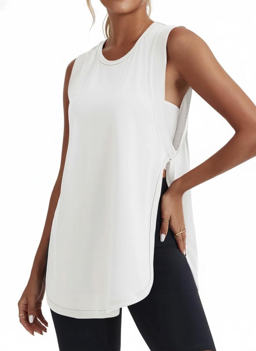 Tanktop voor dames, mouwloos, losse pasvorm, voor de zomer, casual, yoga-shirts