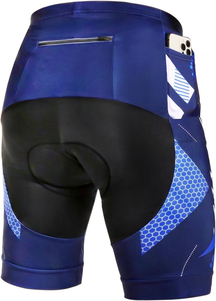 Shorts Heren Mountainbike Broek Ondergoed Fiets Undershort 5D Gel Gewatteerde Adsorbens Fietsbroek Fietsen Half Broek Ademend Compressie Shorts met Zakken