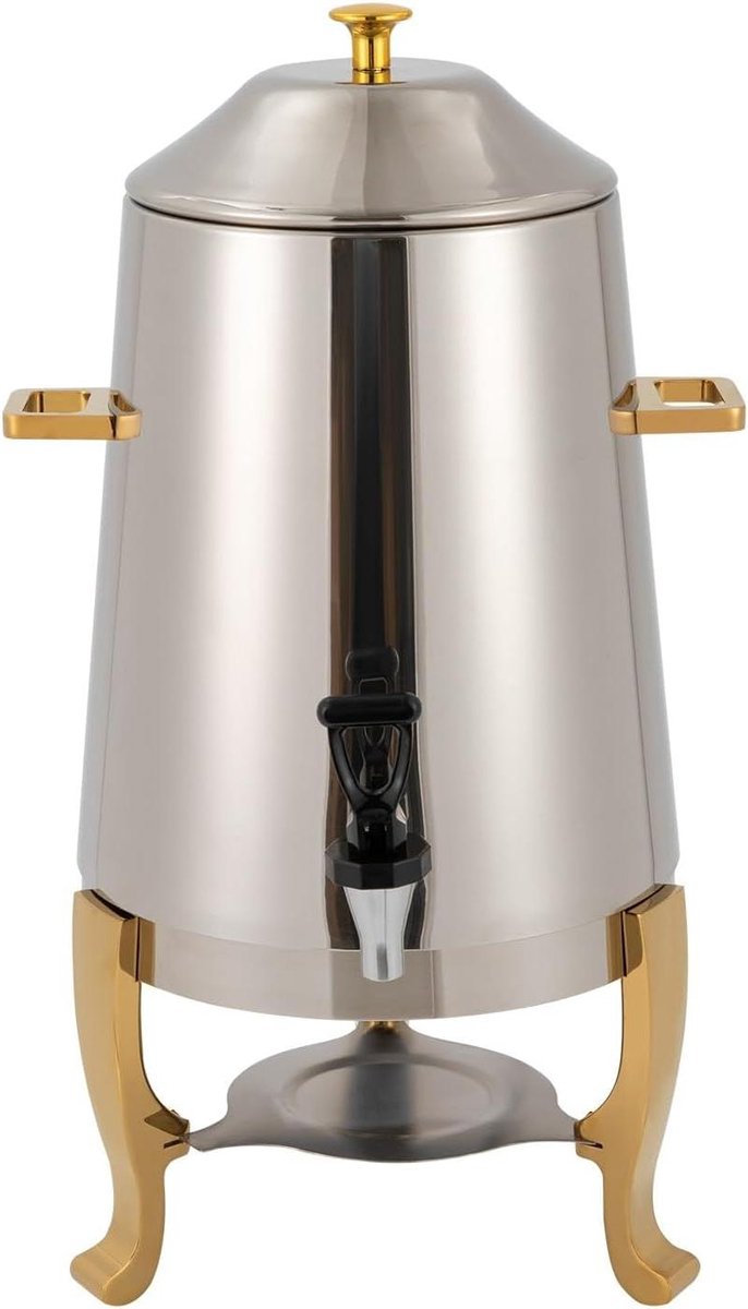 Heetwater Dispenser - Thermoskan Pompkan - Dranken Warm Houden - Roestvrij Staal - 13 Liter - Zilver
