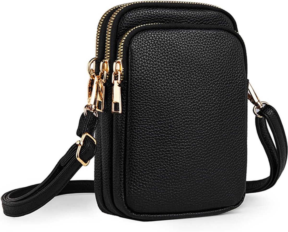 Mini-tas voor dames, mobiele telefoon, schoudertas, kleine mobiele telefoonhoes om op te hangen met portemonnee, schoudertas, portemonnee, crossbody-tas voor iPhone 16 Pro Max 15 14 13