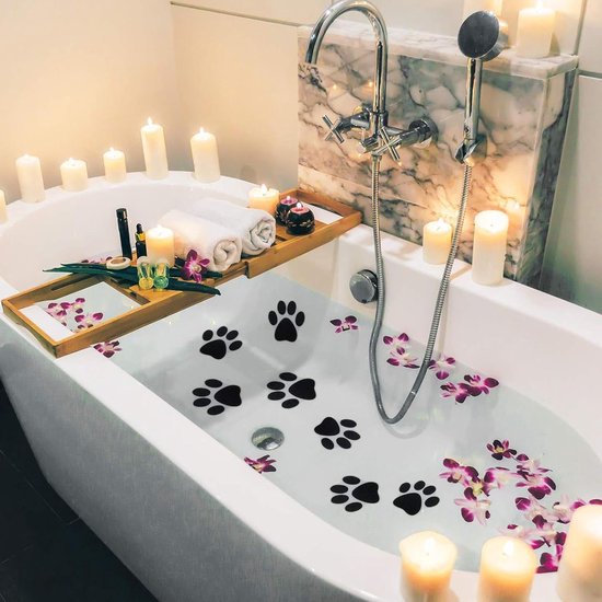 Antislipstickers Badkuip - Douche Stickers - Veilig Douchen - Verhoogde Textuur - 20 Stuks - Transparant — afbeelding 2
