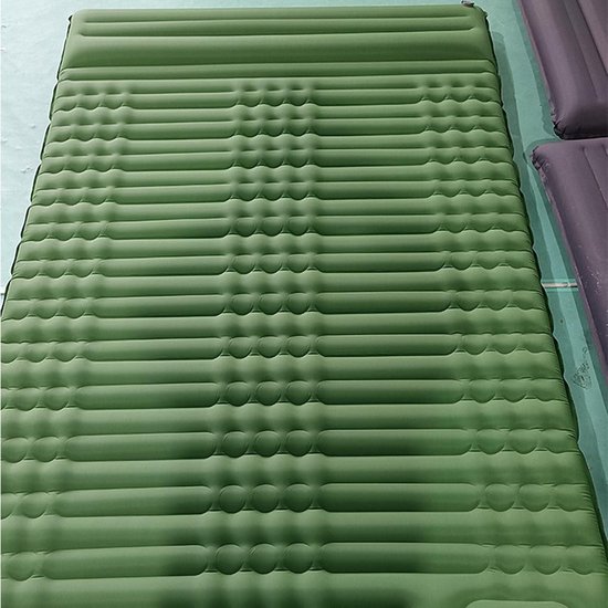Opblaasbaar matras - Luchtbed dubbel - Outdoor slapen - Snel op te blazen - 202 x 140 cm - Blauw — afbeelding 5