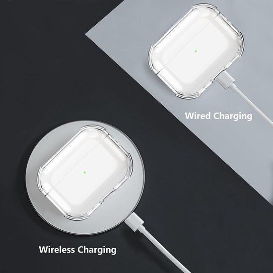 Transparante hoes compatibel met Airpods Pro 3e generatie met reinigingsset, beschermhoes compatibel met Airpods Pro 3 met polsband (Clear) — afbeelding 4
