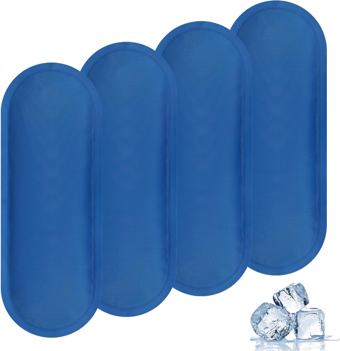 Pack koeltas voor diabetici, 4 stuks herbruikbare ijsgel, koelkussen voor warme en koude therapie, insuline-gelverpakkingen voor reizen, koude kompressen van insuline, 17,5 x 6,5 cm