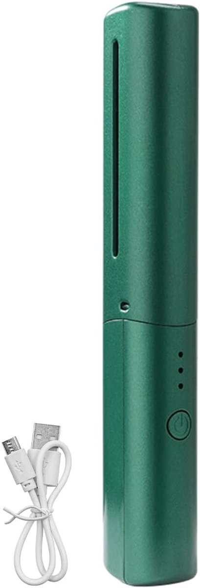 in 1 anti-verbranding stijltang borstel en krultang USB oplaadbare negatieve ionen stijltang styling kam voor dagelijks gebruik en reizen (groen)