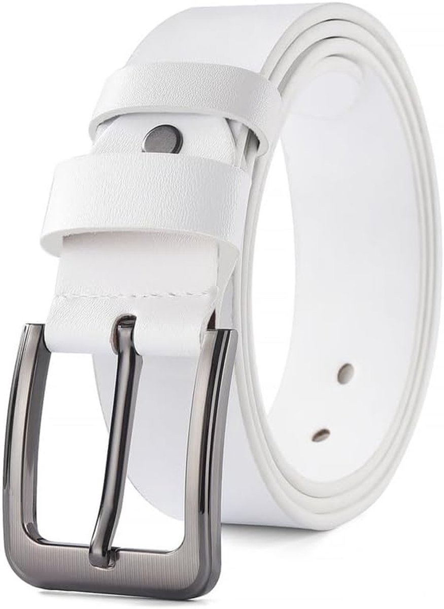 Herenriem Koeienleer 38mm Verstelbare Zwarte Riem voor Kostuum Jeans Premium Duurzame Gesp voor Mannen