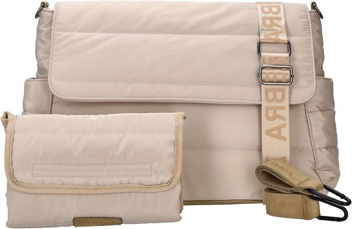 Luiertas Organizer - Mommy Bag - Babyverzorging Onderweg - Inclusief Aankleedkussen - 44 x 14 x 30 cm - Licht Taupe