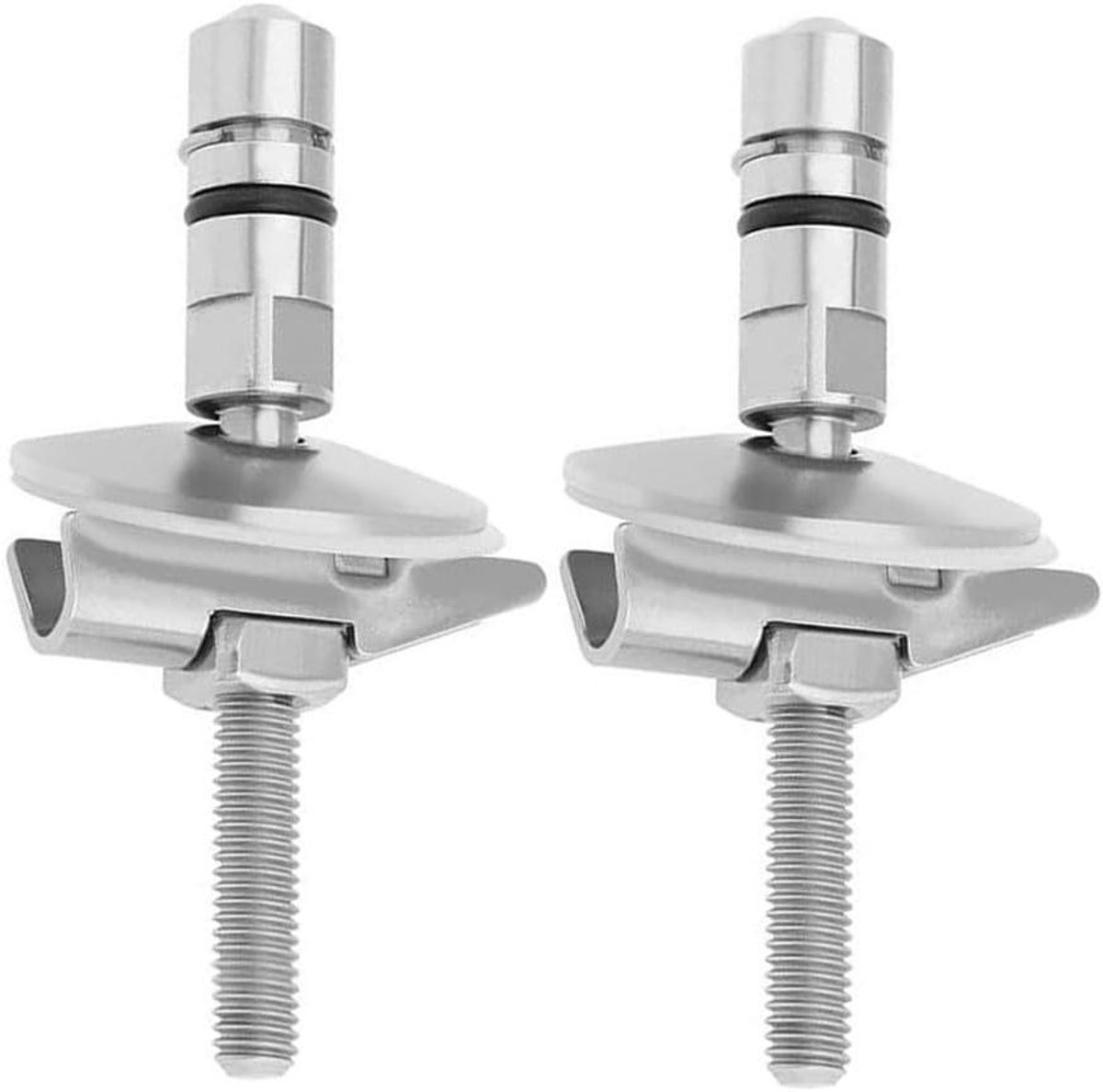 Toiletbril Scharnieren - Bevestigingsset Toiletzitting - Badkamer Reparatie - Roestvrij Staal - M6 x 71.5 mm - Zilver
