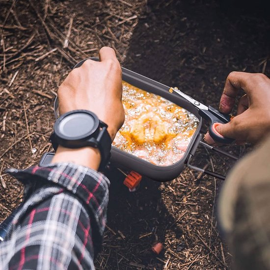 Camping-kookset Mess Tin Lunchbox - Outdoor-pan, opvouwbaar, lichtgewicht, aluminium, 500 ml — afbeelding 4