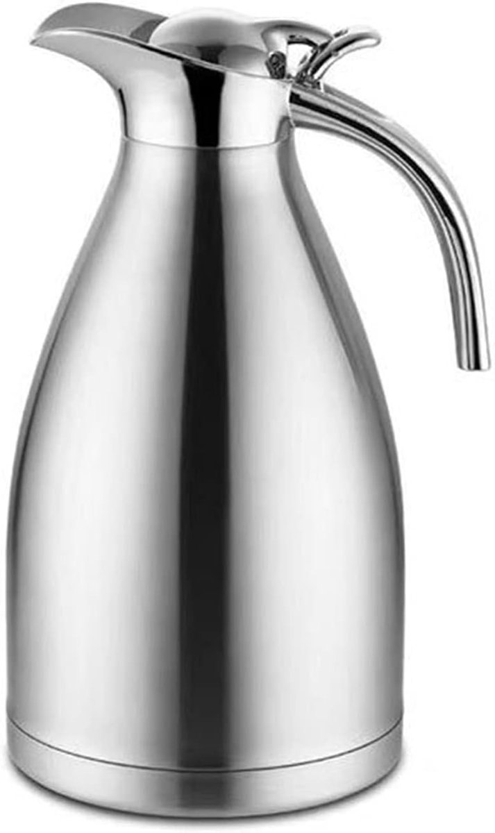 Thermoskan - RVS - 2 liter - Dubbelwandig - Voor Koffie en Thee