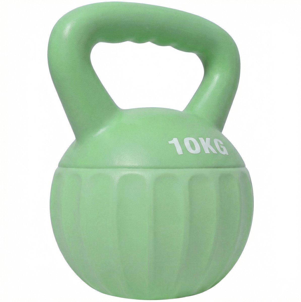 Kettlebell - 6 kg halter gevuld met zand - voor beginners - krachttraining thuis - 21 x 21 x 27 cm - groen