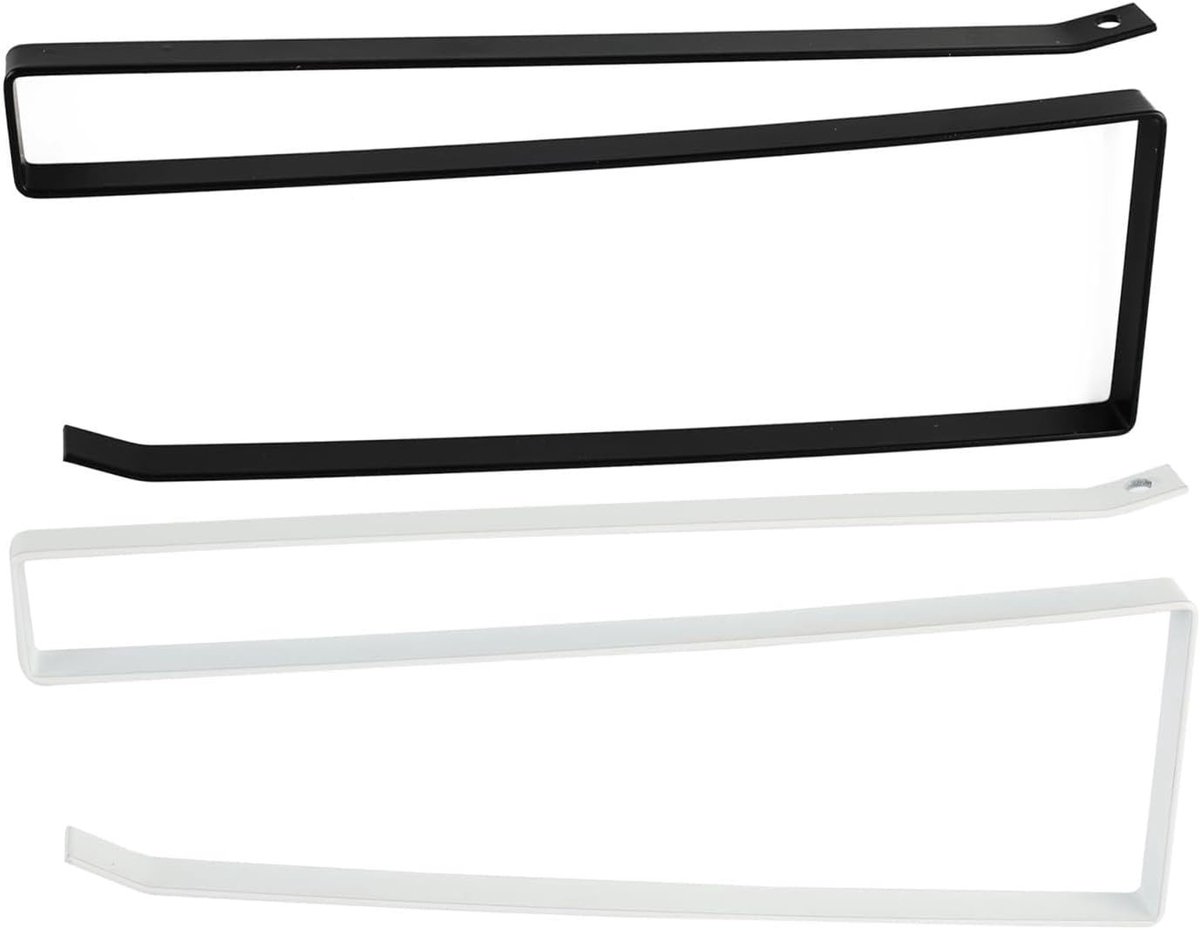 Keukenrolhouder - Wit - 26 x 11 x 1,2 cm - Metalen Set van 2 - Voor Keuken en Badkamer
