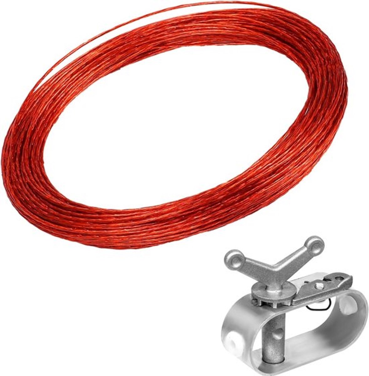Set voor Zwembadafdekking, 396m Kabel en Ratelset - Lier voor Bovengrondse Zwembadafdekking - Winterbescherming