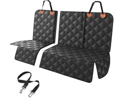 KYG Autodeken voor honden, antislip, waterdicht, autodeken voor honden en kinderen, duurzaam, krasbestendig, hondendeken, autoachterbank, Isofix met 1 hondenriem, voor de meeste auto's, vrachtwagens