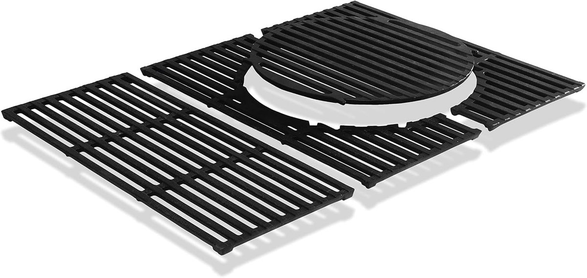 Switch Grid Roostersysteem - Gietijzer - Driedelig - Voor Gasbarbecue - Barbecue Accessoires