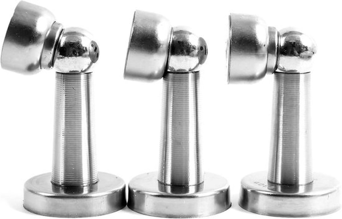 Magnetische deurstopper set van 3, roestvrijstalen deursluiters voor wandmontage