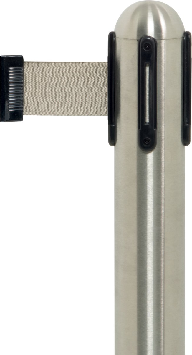 Securit® intrekbare afzettingpaal met grijze nylonband