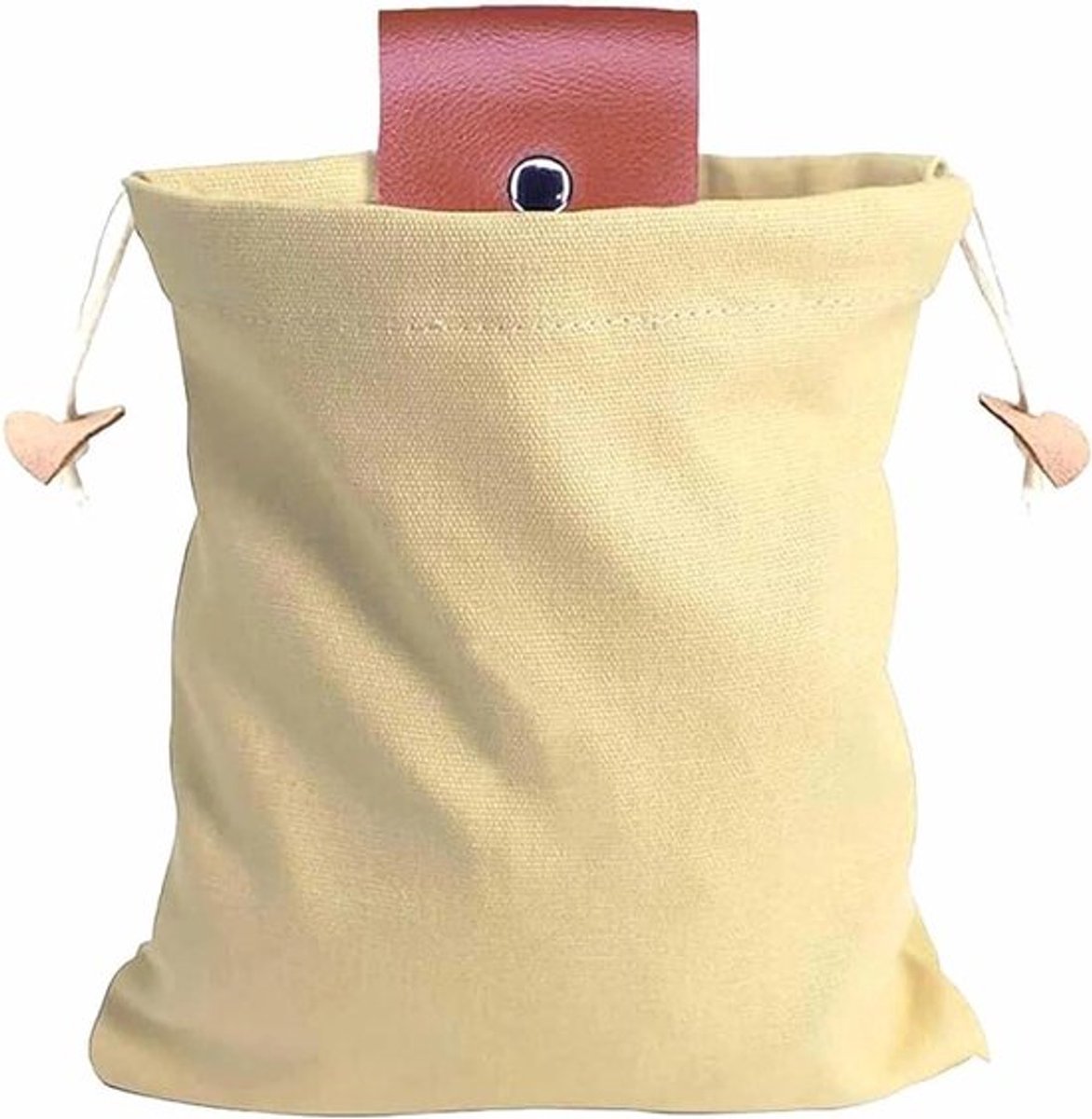 Canvas tas met voederzoek voor bushcraft en wandelen - Opvouwbare linnen tas in kaki kleur