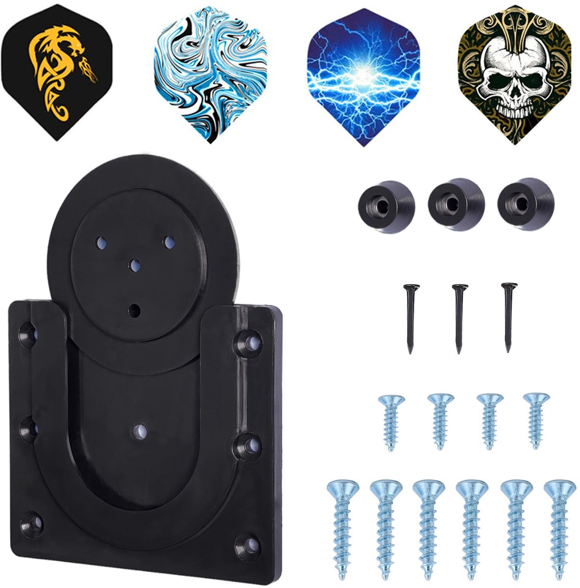 Solidchoice - Dartbord Wandbeugels met 4 Dartstickers