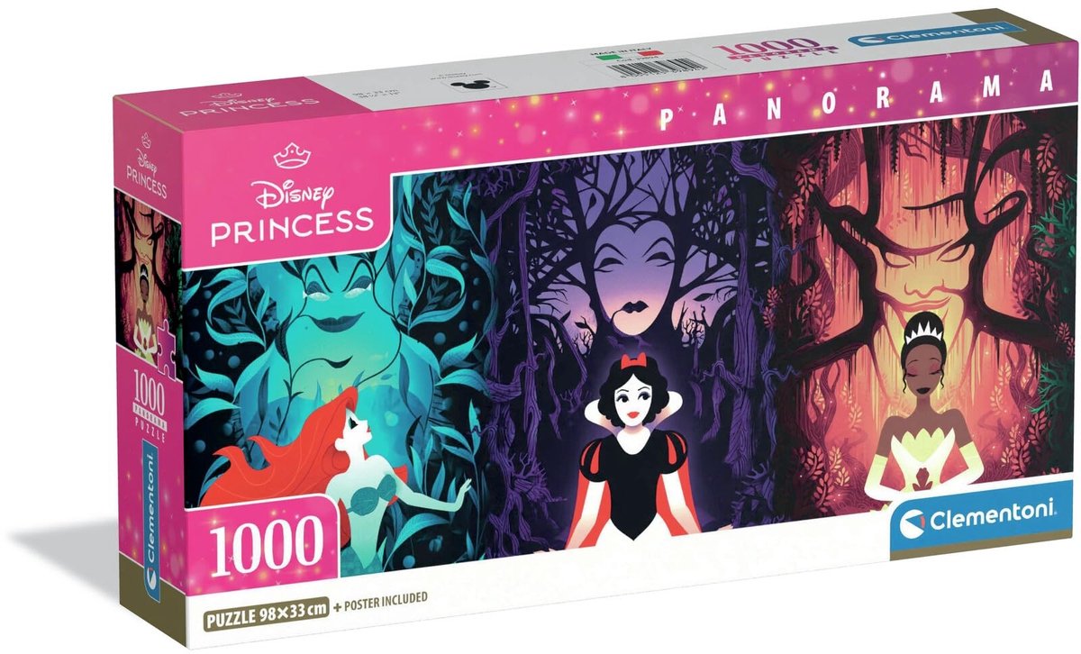 Solidchoice - 1000 Delen Panorama Puzzel met Disney Prinsessen