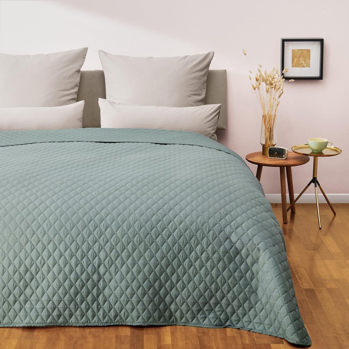 Solidchoice - Bedsprei 240x260cm Oeko-Tex Gecontroleerd Mintgroen
