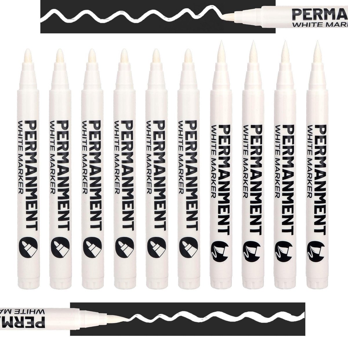 Solidchoice - Set van 10 Markers, 6 Harde en 4 Zachte Tip Hooglighters